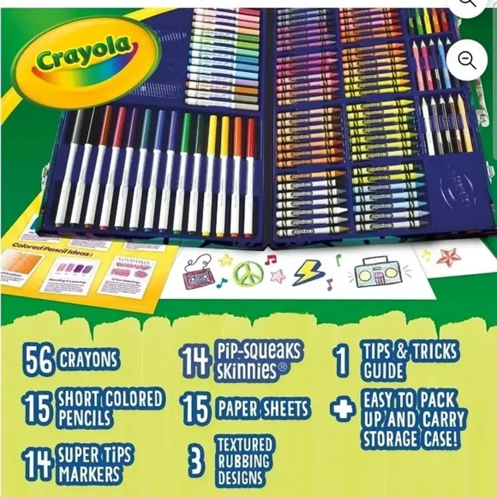 Crayola Imagination Art Coloring Set, 115 Pcs, Art & Craft Kit Drawing Coloring